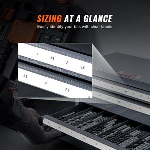 Armadietto Dispenser per Punte da Trapano in Acciaio a Tre Cassetti 1mm-13mm con Garanzia di Soddisfazione al 100% - Product Image 4