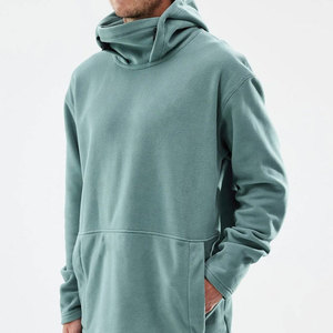 Sudadera con Capucha para Hombre, Color Verde Azulado, Corte Regular, Color Sólido, Informal, para Otoño, con Bolsillo - Product Image 1