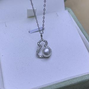 Pendentif en argent S925 de haute qualité avec perle de culture d'eau douce Aurora ronde de 6-7 mm de Zhuji, sans défaut, pendentifs et breloques - Product Image 4