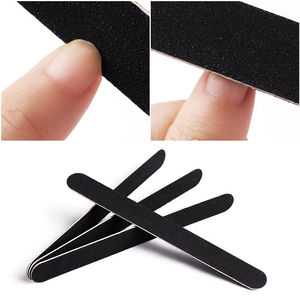 Juego de 5 Limas de Uñas de Acero Inoxidable, Color Negro, Profesionales, Grano 180, Limas Rectas para Pulir, para Arte de Uñas, Manicura DIY - Product Image 2