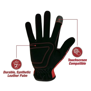 Guantes de Trabajo Anticorte de Cuero de la Mejor Calidad para Mecánicos, Guantes de Seguridad de Alta Visibilidad con Forro para Mecánicos - Product Image 3