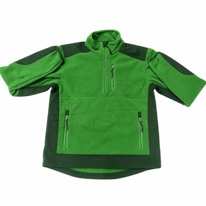 <b>Men's</b> Quarter Zip <b>Fleece</b> Jacket Color Block Stand Collar Pullover with Zip Pockets Casual Outdoor Top - Product Image 6