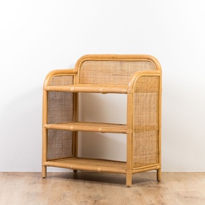 Estantería para libros de ratán premium para decoración del hogar y ahorro de espacio, estantería independiente con estantes de almacenamiento. - Product Image 5