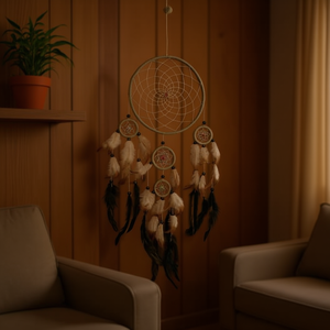 Acchiappasogni 20x80cm con Decorazioni in Piume da Appendere a Parete - Product Image 2