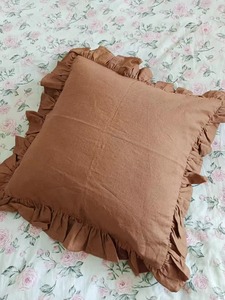 Funda de Cojín 100% Lino Puro, Decorativa para Sofá del Hogar - Product Image 1