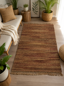 Handmade Tie Dye Jute <b>Rug</b> Natural Braided <b>Boho</b> Rustic Area <b>Rug</b> for Living Room Bedroom Home Decor - Product Image 1