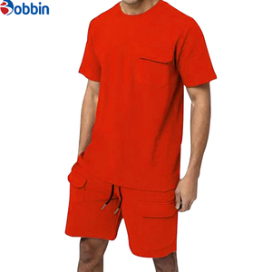 Comfortable and Breathable Unisex Outfit Cargo Shorts Set New Summer Collection Customized Trade Men's Plus Size Jogger Set - Product Image 1