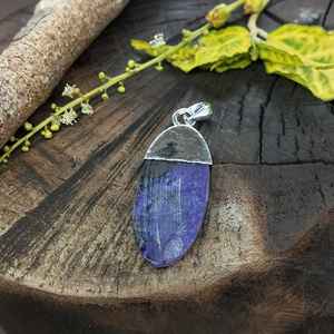 Boho Style 925 Sterling Silver Charoite Gemstone Pendentif À La Main Lunette Réglage Fine Bijoux pour Femmes Cadeau De Mariage - Product Image 4