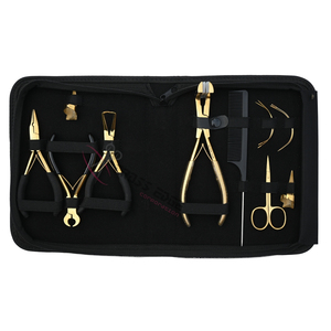 Hair Extension Tools Kit Micro Beads Remover TapeIn Plier Keratin Bond <b>Cutter</b> beads Crimping Plier Hair Tail Comb Parting Finger - Product Image 6