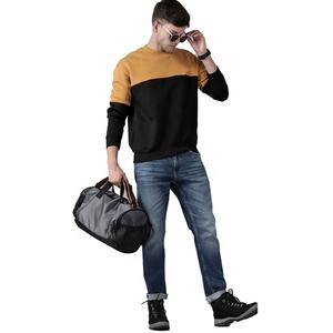 Nouveauté Sweat-shirt en molleton bicolore pour homme Impression en relief Col rond Poignets élastiques Pull d'hiver Streetwear Hoodie - Product Image 5