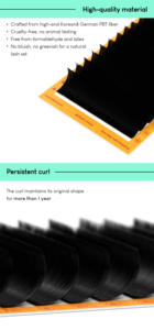 Extensions de cils en cachemire effet plume, volume mat, les plus vendues, faciles à poser, en plateaux, vente en gros avec logo personnalisé, éventail rapide - Product Image 6