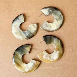 Pendientes de Cuerno de Búfalo Hechos a Mano de Alta Calidad, Estilo Clásico, Joyería de Cuerno de Búfalo Natural, Artesanía Natural - Product Image 6