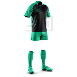 Ensemble de maillot et short de rugby personnalisés avec broderie 3D, tissu respirant, écologique et antibactérien pour les activités sportives d'équipe - Product Image 2