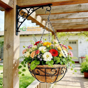 Sublimez le charme naturel de chaque jardin |   Pots en fibre de coco suspendus, écologiques, durables, légers et personnalisés pour les commandes en gros OEM - Product Image 4