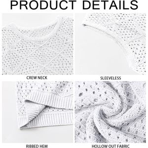 2025 hommes tricoté débardeurs décontracté sans manches Crochet T-Shirts capuche été plage Hippie Muscle Style musculation tenue - Product Image 5