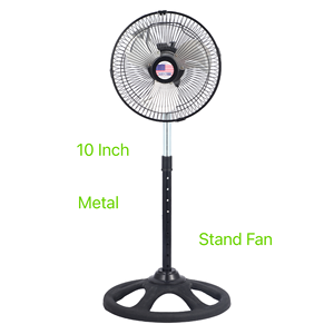 Ventilador de Pedestal de Metal de 10 Pulgadas con Gran Flujo de Aire - Product Image 4