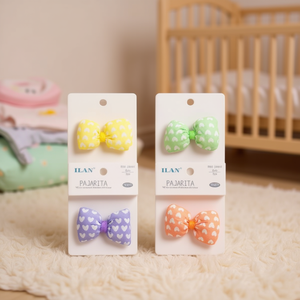 Papillon in tessuto ILAN da 6 cm con motivo a pois per accessori neonato - Product Image 3