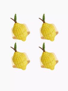 Anillo para Servilletas de Ratán Hecho a Mano, Ecológico y Rústico, con Diseño de Limón Natural, para Decoración de Mesa de Comedor en Verano y Eventos - Product Image 4