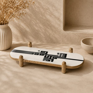 Plateau de service en céramique artisanale avec motif islamique contemporain pour des expériences de mise en scène de table sophistiquées - Product Image 5