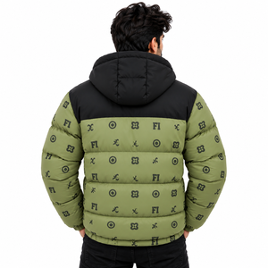 Men's <b>Padded</b> <b>Jacket</b> <b>Hooded</b> Warm Winter Quilted Puffer <b>Jackets</b> Custom Grapic Printed Logo Streetwear Outerwear Y2K Supplier USA - Product Image 2