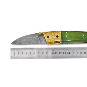 Handmade Damascus Steel Folding Pocket Knife Durable Outdoor Utility <b>Tool</b> <b>Camping</b> Hiking Fishing Travel Everyday Use - Product Image 1