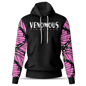 Sudadera con Capucha con Estampado de Mariposa Venenosa Unisex, Especialmente para Mujer, Sudadera con Logotipo Personalizado, Ropa Urbana, Mezcla de Algodón y Poliéster - Product Image 3