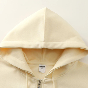 ORREN INTERNATIONAL Custom Heavyweight Plain Light Grey <b>Zip</b>-<b>Up</b> <b>Men's</b> Blank Oversized 100% Organic Cotton Full-<b>Zip</b> <b>Cardigan</b> - Product Image 4