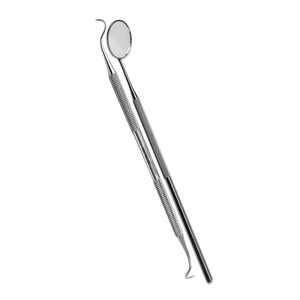 Kit d'examen dentaire professionnel 5 pièces en acier inoxydable : miroir buccal, sonde exploratrice, curette, pince à coton, instruments certifiés CE ISO - Product Image 6