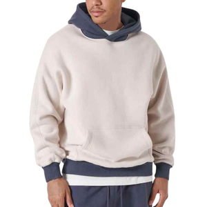 Sudadera con capucha para hombre, mezcla de algodón, estilo oversized, para invierno, con forro polar, cálida, informal. - Product Image 1