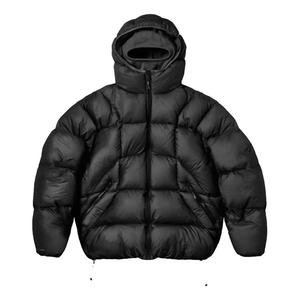 Blouson matelassé à capuche pour homme, manteau d'hiver épais avec cagoule intégrée, fermeture éclair intégrale, isolé pour l'extérieur - Product Image 3
