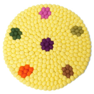 Flower Design Felt <b>Chair</b> Mat - Product Image 1
