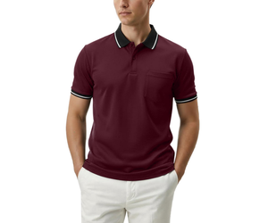 Polos de Manga Corta para Hombre de Alta Calidad, Secado Rápido, Cuello Polo en Contraste, Bolsillo con Decoración de Botones, Tejido de Punto de Calidad - Product Image 2