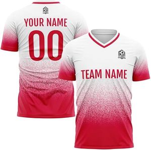 Maillots de football d'équipe à prix réduit d'usine, logo personnalisé, nom et numéro, tissu léger à séchage rapide et anti-humidité - Product Image 2
