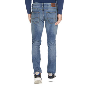 Jeans droits longs, légers et confortables, très populaires, avec boutons métalliques de marque. - Product Image 1