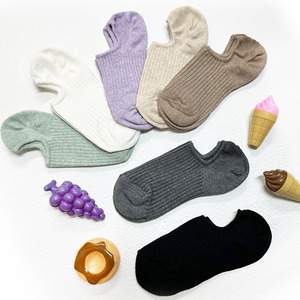 Made in Korea Women's No-Show <b>Socks</b> with Silicone Heel Grip K04 - Product Image 1