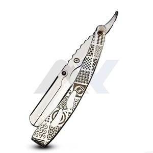 Navaja de Afeitar Profesional Plegable para Hombre, de Acero Inoxidable, para Recortar la Barba, para Salón y Cuidado Personal en Casa - Product Image 1