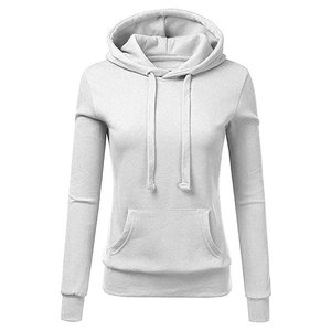 Sweat-shirt à capuche unisexe gris clair, coupe classique, couleur unie, en coton tricoté, décontracté, avec poche avant, pour l'automne - Product Image 1