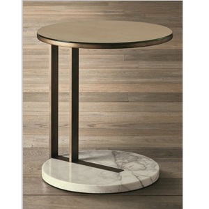Modern Slim Gold Brass <b>Round</b> Side <b>Table</b> Tempered <b>Glass</b> <b>Top</b> Contemporary End C <b>Table</b> for Living Room - Product Image 6