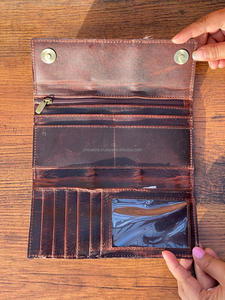 Nuevos bolsos de mano de cuero con estilo occidental para mujer, superventas, tarjetero y monedero delgados de piel de vaca Real - Product Image 6