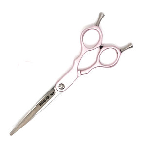 6-Inch Pink Curve <b>Dog</b> Grooming <b>Scissors</b> Professional Pet Hair Cutting Shears with Ergonomic Handle Blunt Safety Tips - Product Image 1