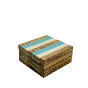 Sous-verres en résine et bois naturels, écologiques, vintage, glamour, modernes, uniques, rustiques, pour tasses à café, vente en gros sur mesure - Product Image 5