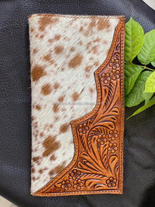 กระเป๋าคลัทช์หนังวัวมีเครื่องมือแกะสลักมือมาใหม่กระเป๋าเงินหนังสไตล์ตะวันตกอเนกประสงค์ - Product Image 2