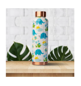 Botella de Agua de Cobre de 1000ml, 2 Vasos, Calidad Premium, Directo de India, Botella de Agua de Cobre con Impresión Esmaltada de Alta Calidad - Product Image 2