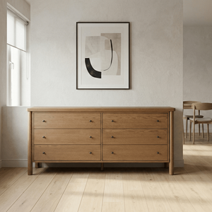 Cómoda Escandinava Linora, Ecológica y Duradera, de Madera con Acabado Natural, Mueble de Almacenamiento Minimalista para Sala de Estar - Product Image 4