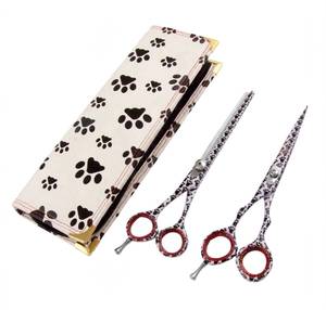 Juego de Tijeras Veterinarias Profesionales para Ganado y Caballos, Diseño de Huella, 6.5 Pulgadas, Ajustables, Reutilizables, con Peine de Entresacar - Product Image 6