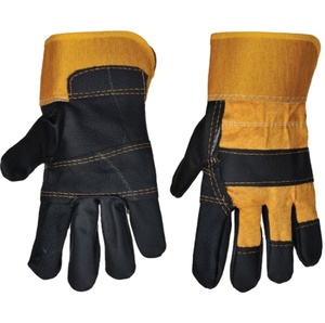 Guantes de aparejo de maquinista de seguridad anticalor de trabajo de soldadura anticalor de cuero de vaca de Palma al por mayor - Product Image 1