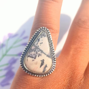 Handmade Dendrite <b>Opal</b> <b>Ring</b> 925 Sterling <b>Silver</b> Oxidized Designer Fashion Jewelry Gift For Him Statement - Product Image 1
