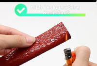 Tube en fibre de verre enduit de silicone résistant à la chaleur de qualité supérieure 30-55 mm, tuyau haute résistance à la température, gaine ignifuge