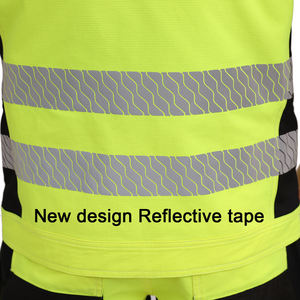 Chaleco de Seguridad Reflectante de Alta Visibilidad para Hombre, Verde, Poliéster, Ropa de Trabajo - Product Image 4