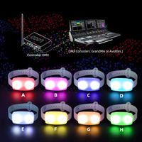 Pulsera LED con Control Remoto DMX RF 433mhz, Programable, con Luz Intermitente, para Conciertos y Eventos, con Logotipo Personalizado